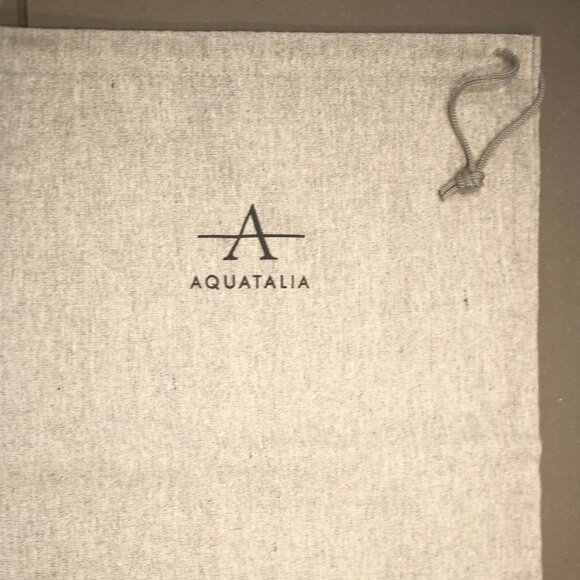 $295 Italy AQUATALIA 8 TINA navy BLUE suede HEELS PUMPS weatherproof shoes w/BOX - Picture 8 of 8